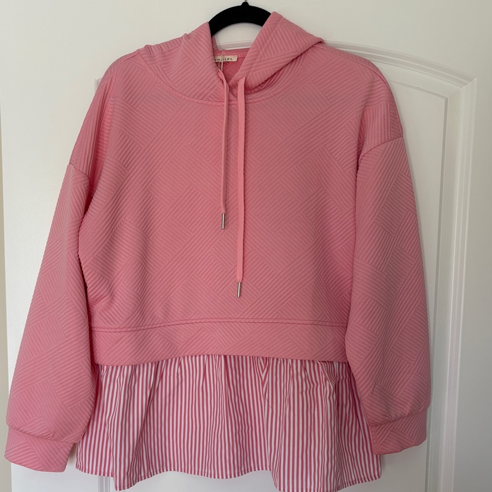 Jodifl pullover hooded Top NWT Large